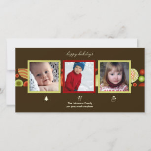 Pour Fêtes Annuelles PixDezines ornements rétro, cartes photo