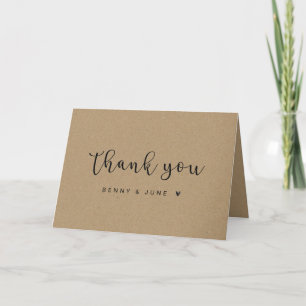 Pour Fêtes Annuelles Plier Rustic Mariage merci Cartes