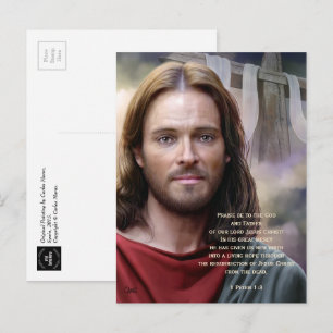 Pour Fêtes Annuelles Résurrection de la peinture de Jésus Cartes postal