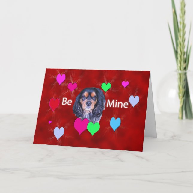 Pour Fêtes Annuelles Sois Mienne Cavalier King Charles Spaniel Cartes d (Devant)