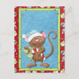 Pour Fêtes Annuelles Souris De Noël Avec Cartes De Sucre de canne