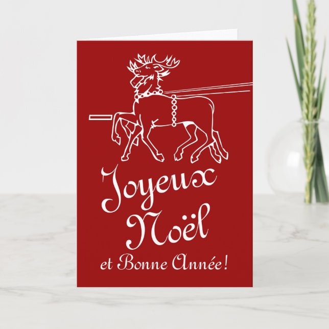 Pour Fêtes Annuelles Texte français de Noël des cartes de voeux de (Devant)