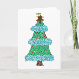 Pour Fêtes Annuelles Toucan sur un sapin de Noël Cartes de voeux
