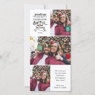 Pour Fêtes Annuelles Usine de selfies fantaisistes - Cartes de vœux 3 P