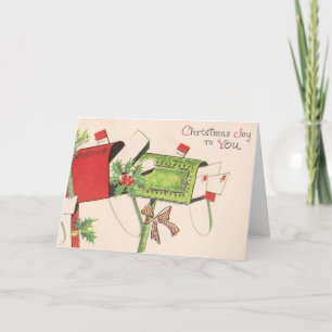 Pour Fêtes Annuelles Vintage - Boîtes aux lettres pleines de cartes de