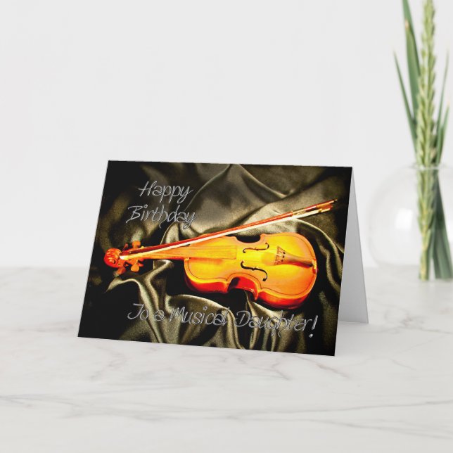 Pour fille une carte d'anniversaire musicale avec  (Devant)