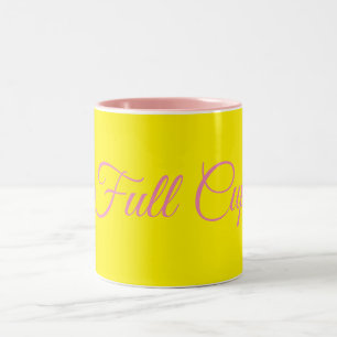 Pour from a full cup!! Two-Tone coffee mug