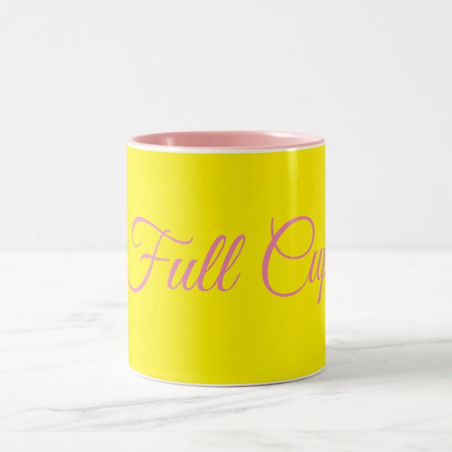 Pour from a full cup!! Two-Tone coffee mug (Center)