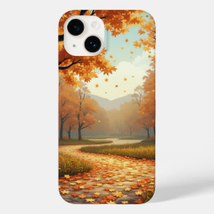 Pour iPhone 14 coque de route d'automne