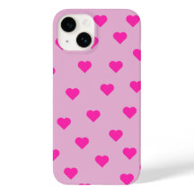 Coque de téléphone à motif de coeurs roses mignons