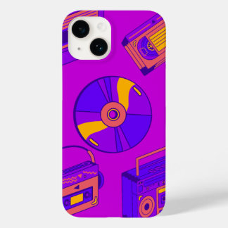 Pour iPhone 14 Coque de téléphonie mobile rétro violet