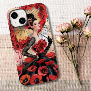 Pour iPhone 14 Femme élégante et moderne & Robe florale aux coque