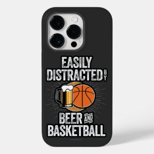 Pour iPhone 14 Pro Facilement distrait par la bière et le Coque de ba
