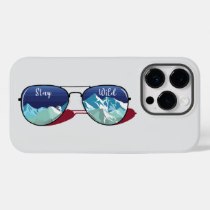 Pour iPhone 14 Pro Lunettes de soleil de montagne Coque-Mate coque ip