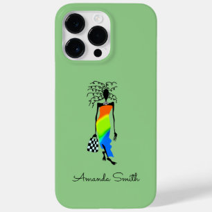 Pour iPhone 14 Pro Max Art africain, London Fashion Lady ipad/ coque ipho