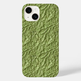 Pour iPhone 14 Sac Crinké Look Coque Coque-Mate vert