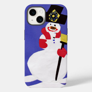 Pour iPhone 14 Snowman par Victoria Shaylee Coque-Mate coque ipho