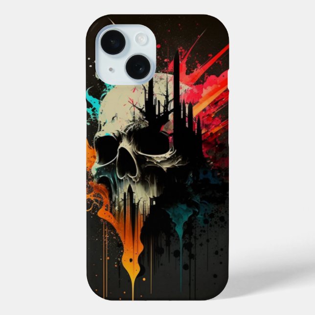 Pour iPhone 15 Coque art abstrait (Verso)