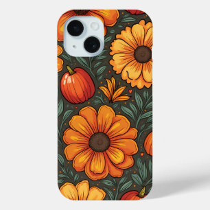Pour iPhone 15 Coque de fleurs