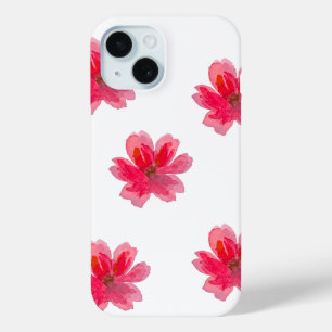 Pour iPhone 15 coque de téléphone fleur rose jolie