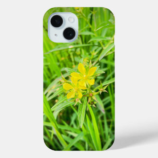 Pour iPhone 15 Coque Plante vert fleurissant - Fleurs Jaunes Desi