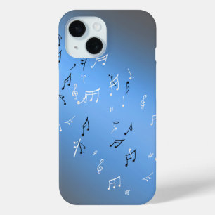 Pour iPhone 15 Moonlit Melody : Elegant Musical Notes coque iphon