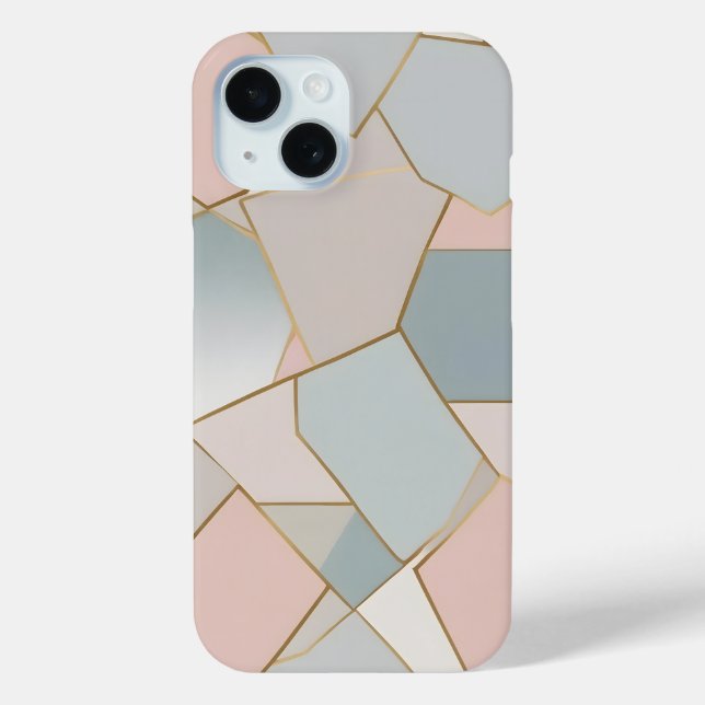Pour iPhone 15 Pastel Mosaic Harmony Coque (Verso)