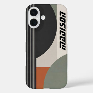 Pour iPhone 16 Art Coque géométrique moderne du milieu du siècle
