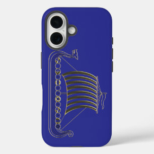 Pour iPhone 16 Contour métallisé or d'une coque de téléphone en f