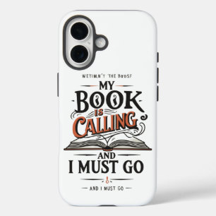 Pour iPhone 16 Coque d'appel de livre