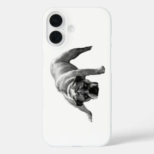 Pour iPhone 16 Coque de Bulldog à résistance silencieuse