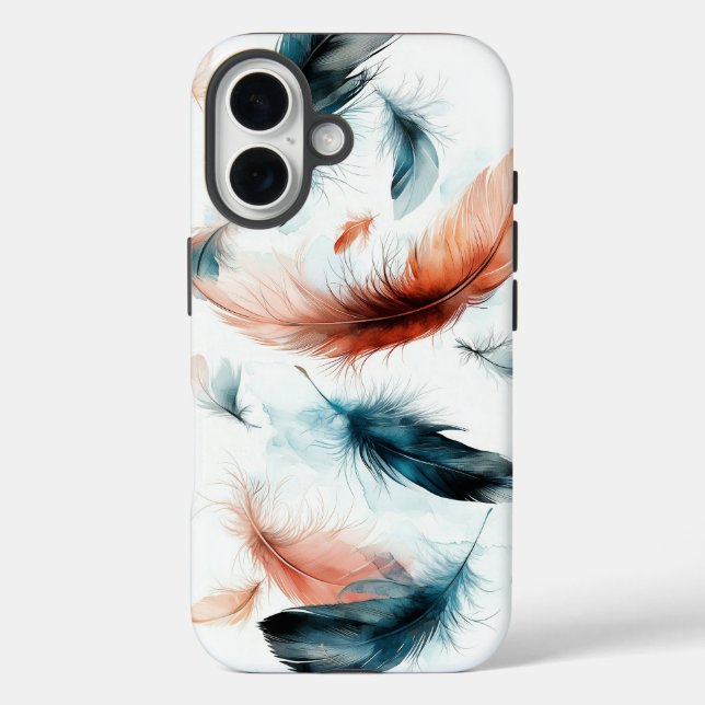 Pour iPhone 16 Coque de plume Dream Watercolor (Verso)