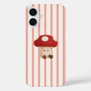 Pour iPhone 16 Mignon Champignon Kawaii sur Coque de Téléphone à