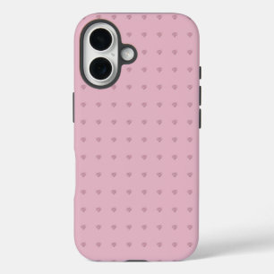 Pour iPhone 16 Motif Coeur élégant Téléphone rose / coque ipad