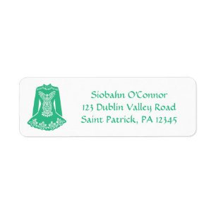 Pour Irish Dancers Dancing Dress Adresse de retour