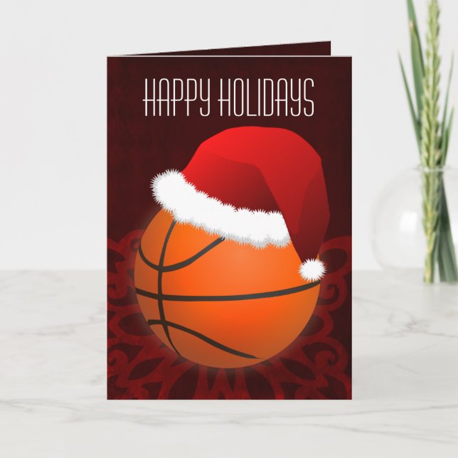 pour joueur de basket Cartes de Noël (Devant)
