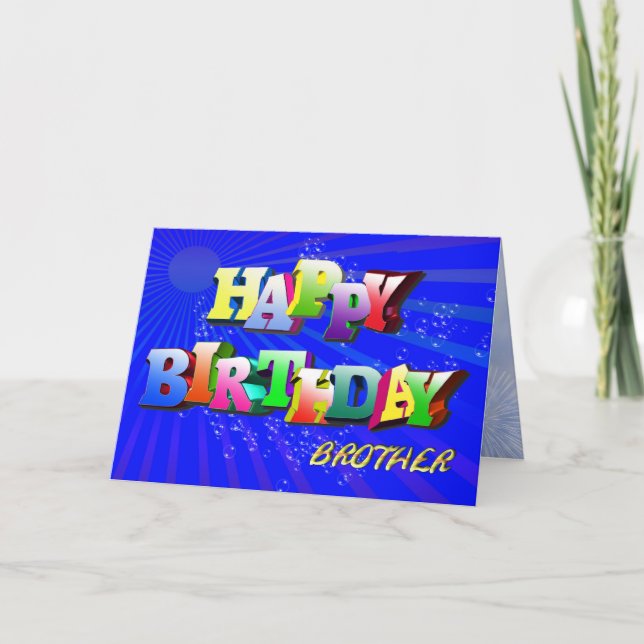 Pour la carte d'anniversaire lumineuse de bulles (Devant)