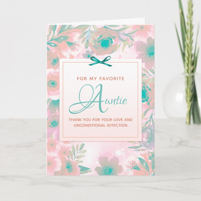 Pour la carte de fête de ma mère préférée (Devant)
