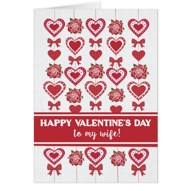 Pour la femme Valentine's Red Roses Hearts Bows (Devant)