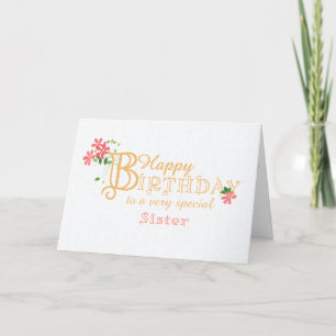Pour la fête de la sœur avec carte aux fleurs de c