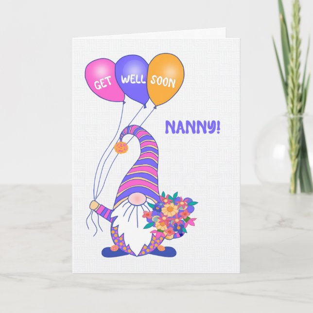 Pour la nounou obtenir bien Gnome Balloons Carte F (Devant)