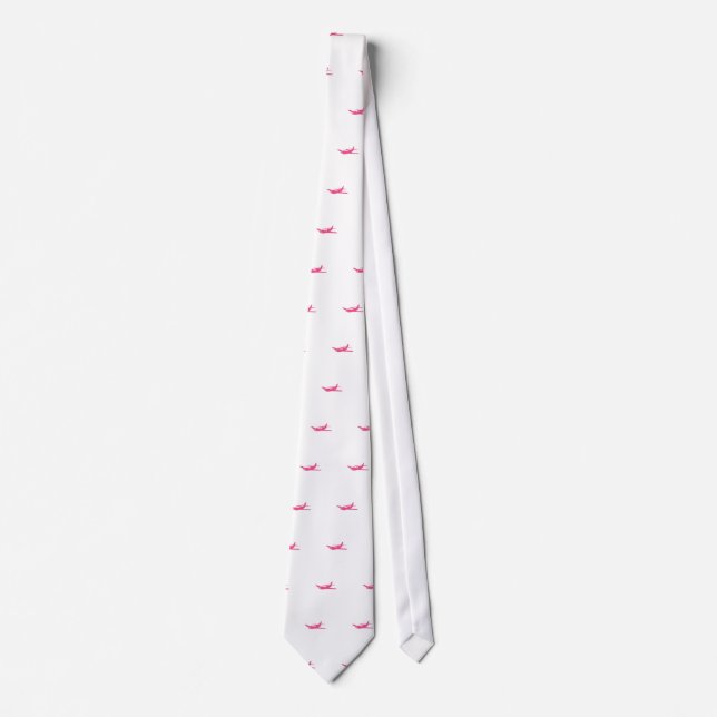 Pour l'amour de voler simple cravate d'avion rose (Devant)