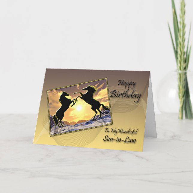 Pour le beau-fils, carte d'anniversaire avec (Devant)
