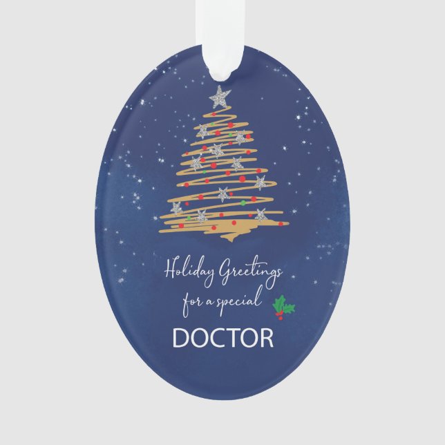 Pour le docteur Noël Arbre Nom personnalisable (devant)