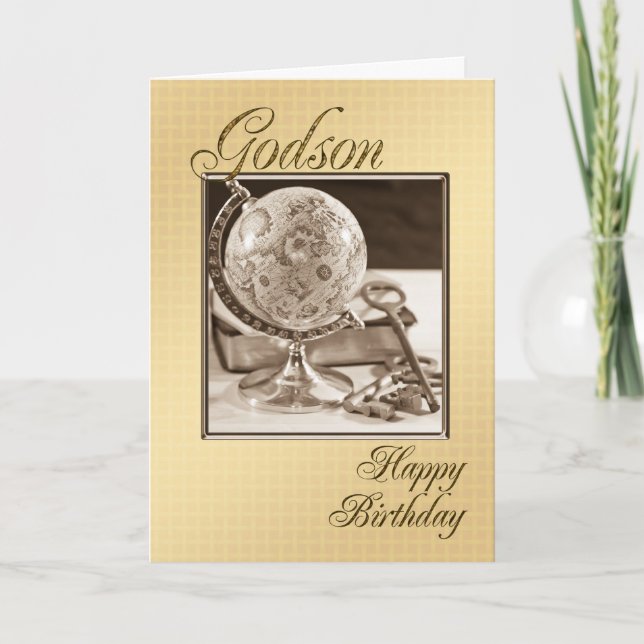 Pour le filleul, une carte d'anniversaire (Devant)