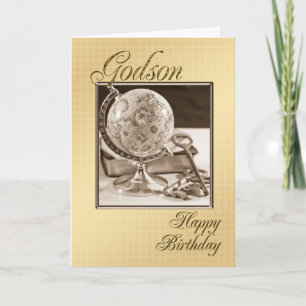 Pour le filleul, une carte d'anniversaire