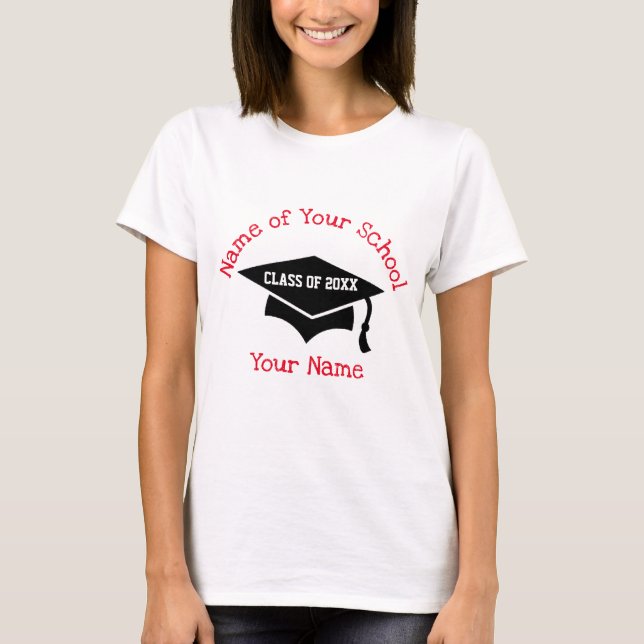 Pour le T-shirt mince pour femmes diplômées (Devant)