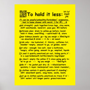 "Pour le tenir moins" grande affiche