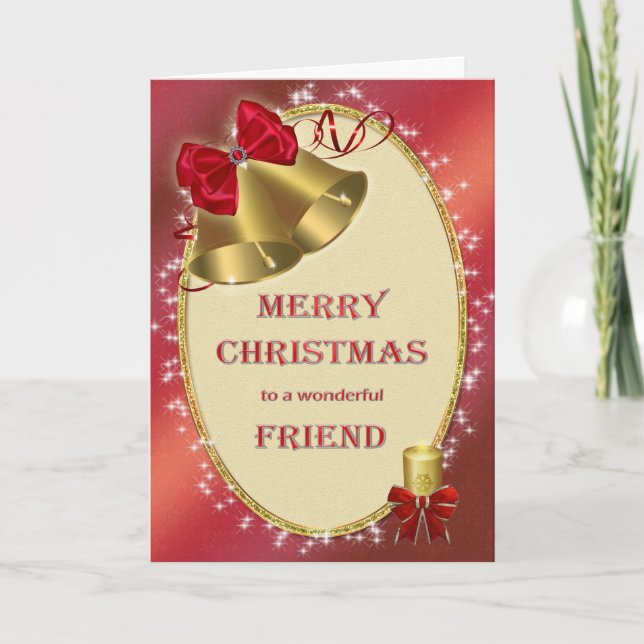 Pour les amis, carte traditionnelle de Noël (Devant)