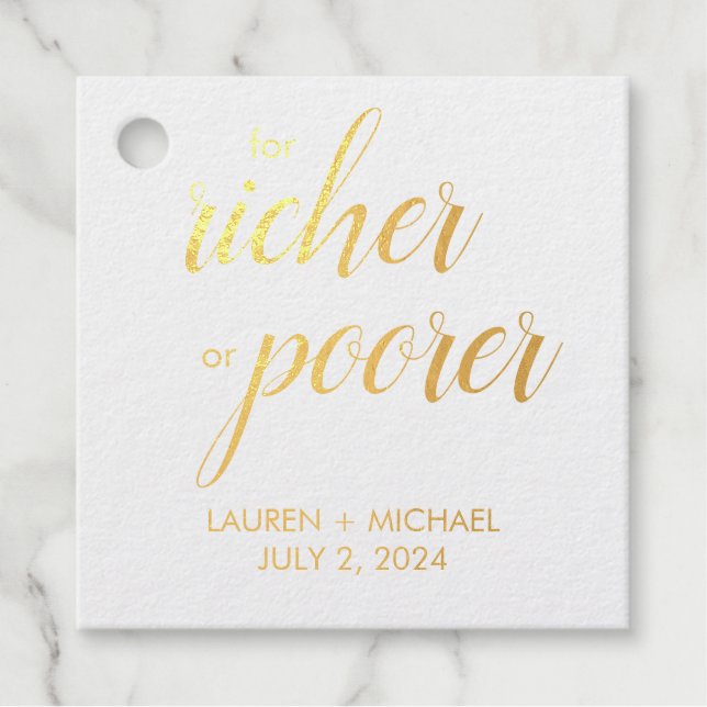 Pour les étiquettes Foil plus riches ou plus pauvr (Devant)